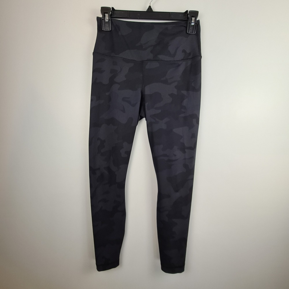 90 Degree by Reflex Womens Black Camo High Waist Activewear Leggings Small